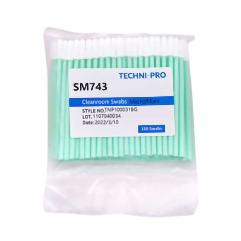 Cleanroom ESD Micro Polyester Knit Swab, Static Dissipative Handle, 100/Bg